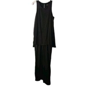 White House Black Market BlackJumpsuit Size 8 Minimalist Quiet Luxury